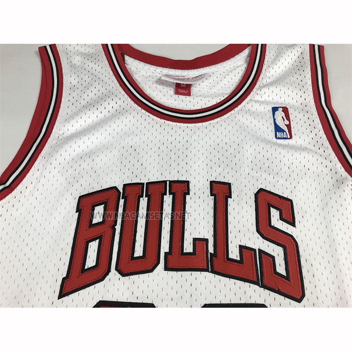 Camiseta Chicago Bulls Michael Jordan NO 23 Autentico 1997-98 Blanco